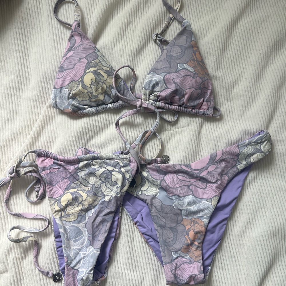 Floral Bikini Set in Pastel Shades